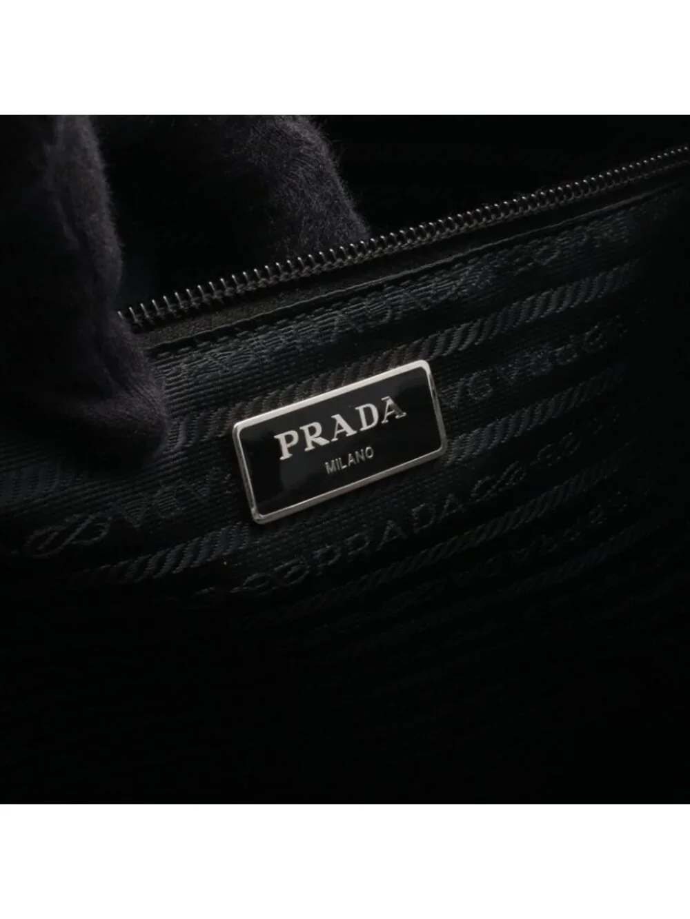 Prada Shoulder Bag Black Nylon Leather